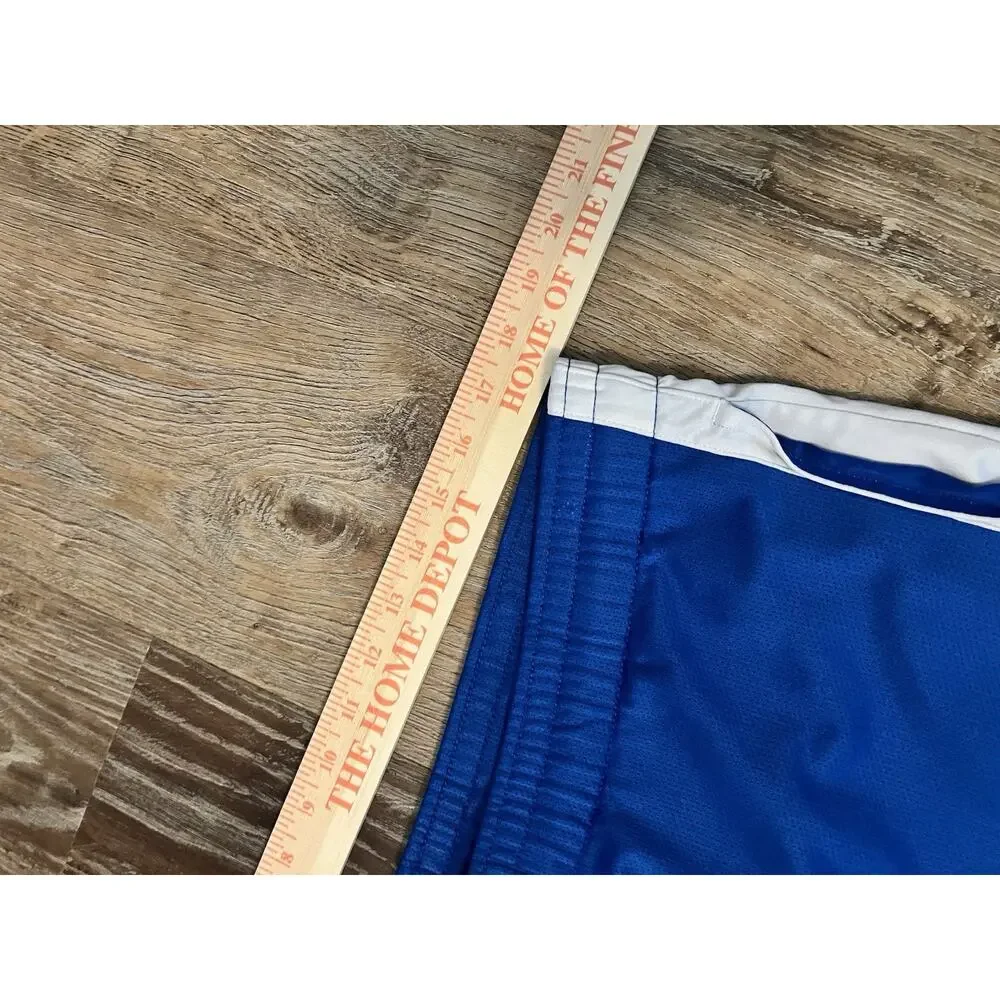 VTG Nike Blue Basketball Swoosh Gym Shorts Mens M Athletic Performance